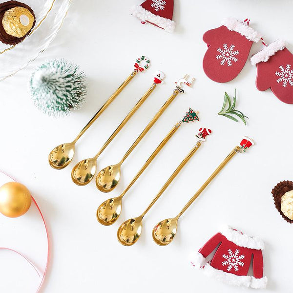 Christmas Decorations for Home - Christmas Metal Spoon Gift Set
