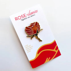 Rose Resilience Enamel Lapel Pin