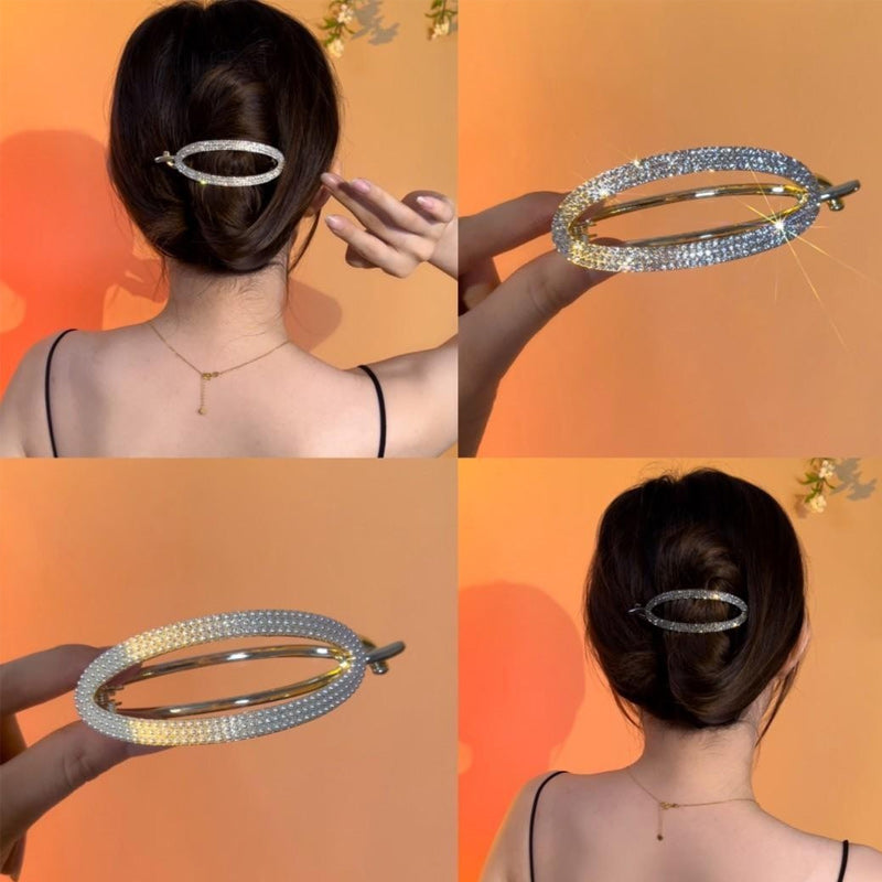 Sparkling Curved Minimalist Hair Buckle