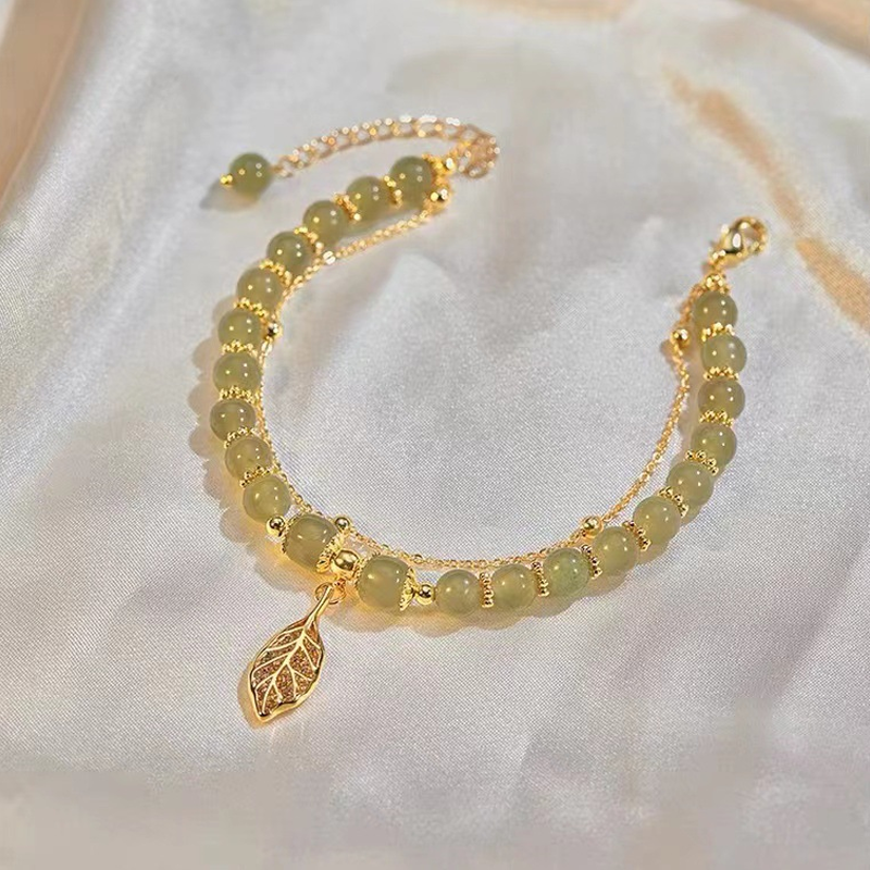 Lucky WADA Jade Bracelet - Gold Leaf, Mermaid, Peanut