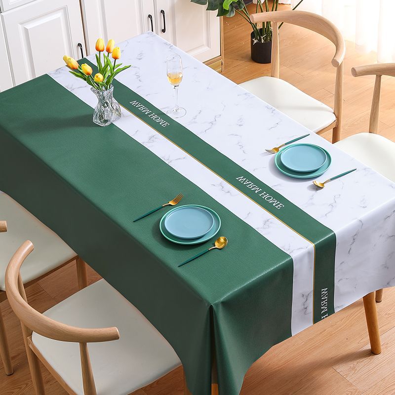 Marble Tablecloth Waterproof and Oil-proof