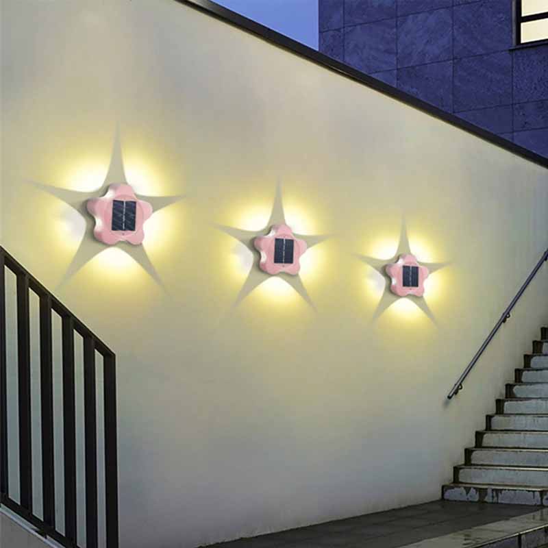 Star-shaped LED Solar Wall Light