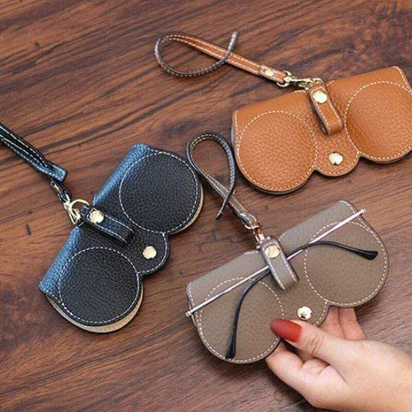 Portable Sunglasses Storage Case, Soft Leather Sunglasses Bag