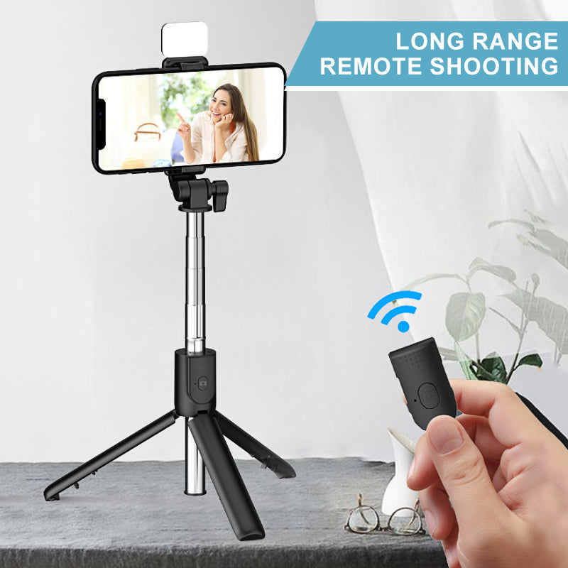 6 In 1 Expandable Wireless Bluetooth Remote Fill Light Mini Tripod Selfie Stick