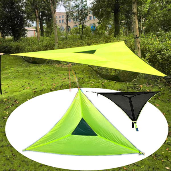 Portable 3 Point Multi-Person Triangle Hammock for Outdoor Camping, Backyard