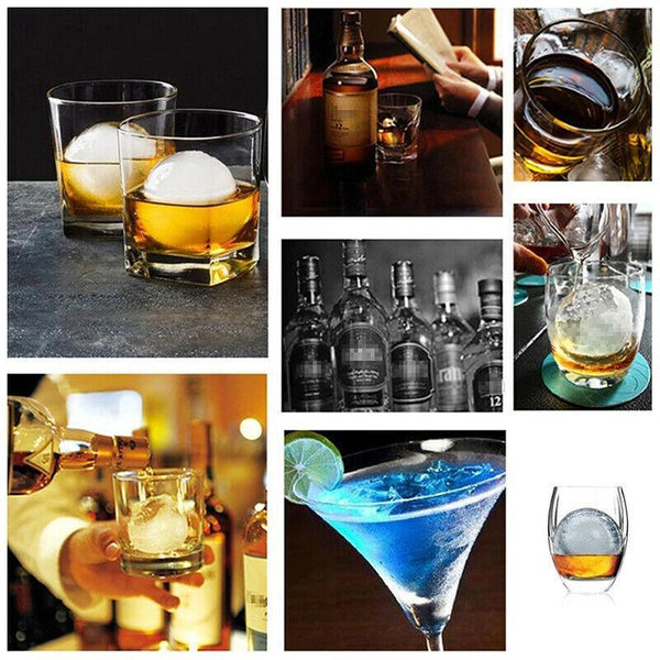 Round Circular Ice Ball Maker Mold - 4 Perfect Refreshing Ice Sphere C ...
