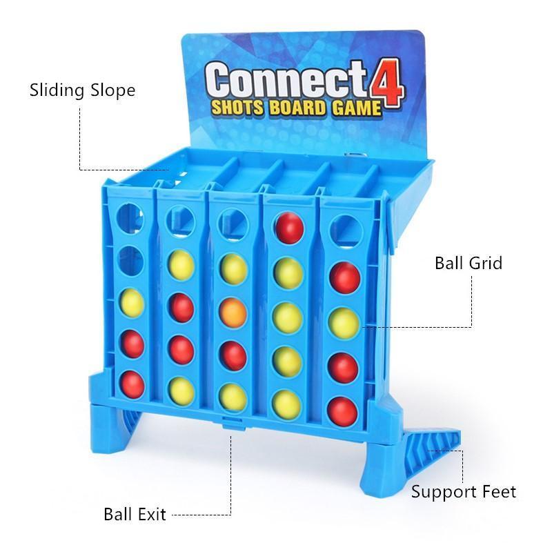 Connect 4 Shots Board Bouncing Ball Game Set For Kids