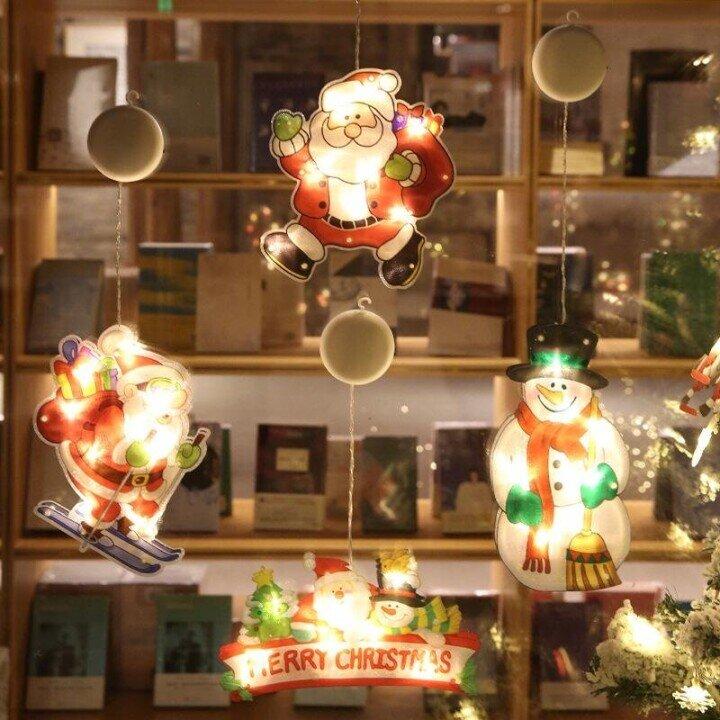 Christmas window suction cup lights