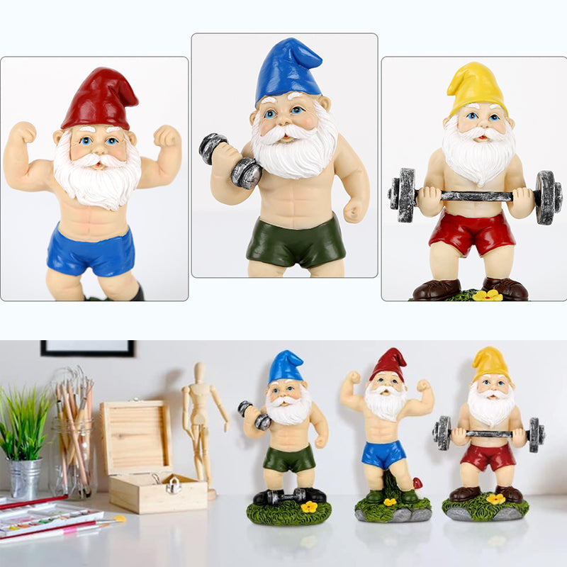 Funny Workout Garden Gnomes Statues