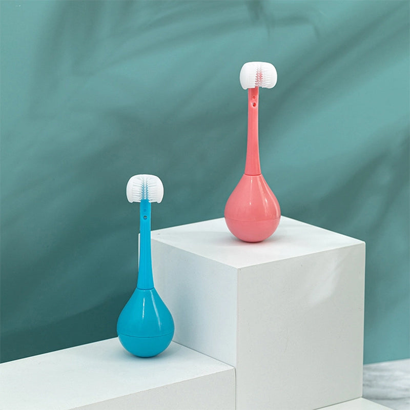 Novelty Cute Tumbler Three-sided Children‘s’ Toothbrush