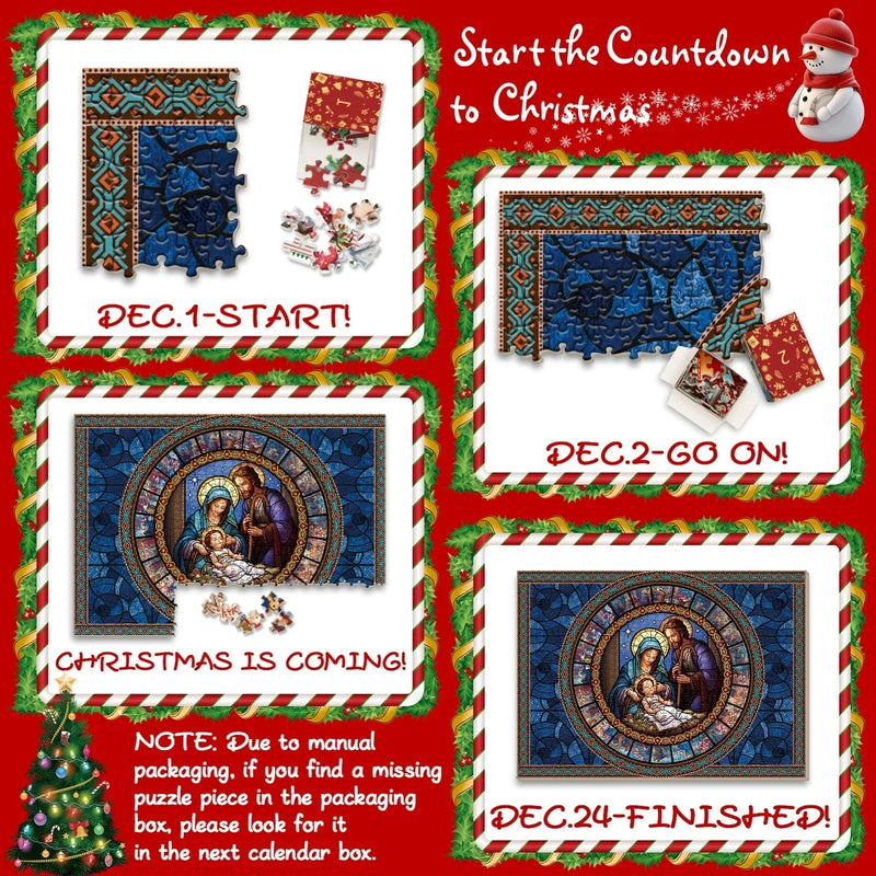 Nativity Scene Jigsaw Puzzle 1000/1008 Pieces Christmas Advent Calendar