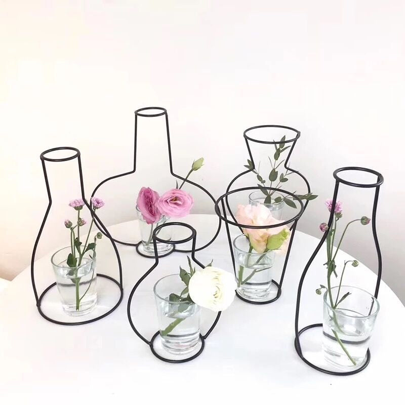 Retro Iron Flower Vases