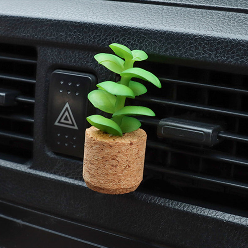 Mini Stereo Simulation Succulent Car Clip Fridge Magnet
