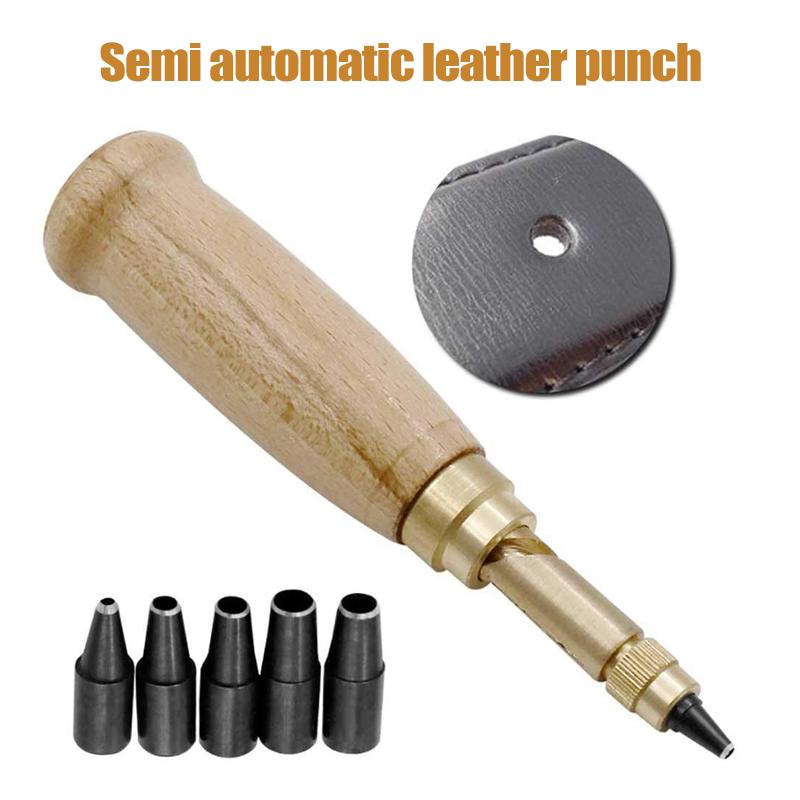 DIY Leather Punch Rotary Punch Automatic Hole Puncher Craft Tool