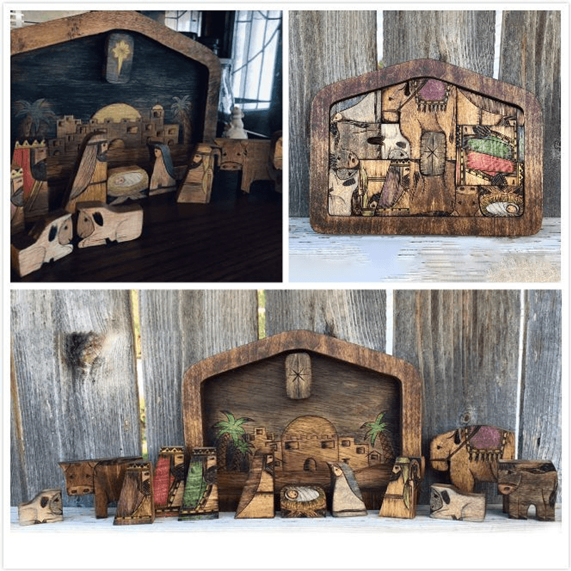 Wooden Jesus Puzzles Set