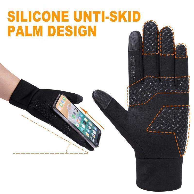 Winter Waterproof Thermal Black Gloves