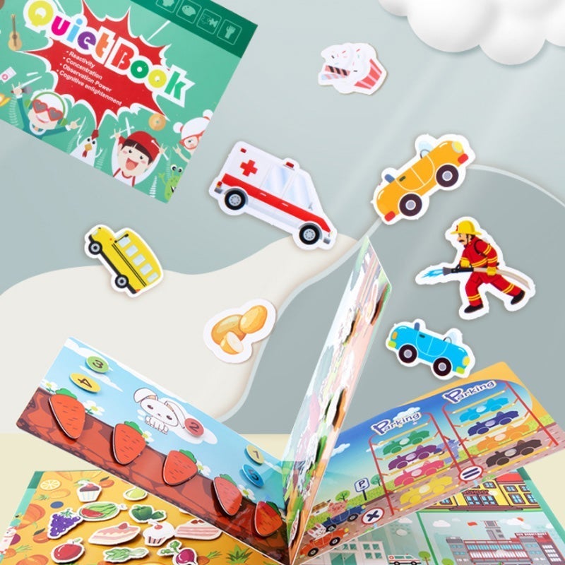 Busy Book for Child to Develop Learning Skills, Children's Puzzle Early Education Busy Book