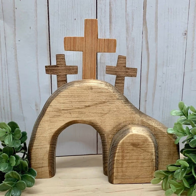 He is Risen Tier Tray Set, Jesus Tomb Easter Tiered Tray Bundle Kit Decor