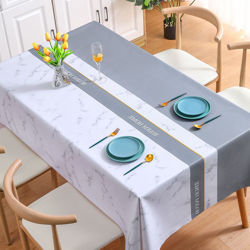 Marble Tablecloth Waterproof and Oil-proof