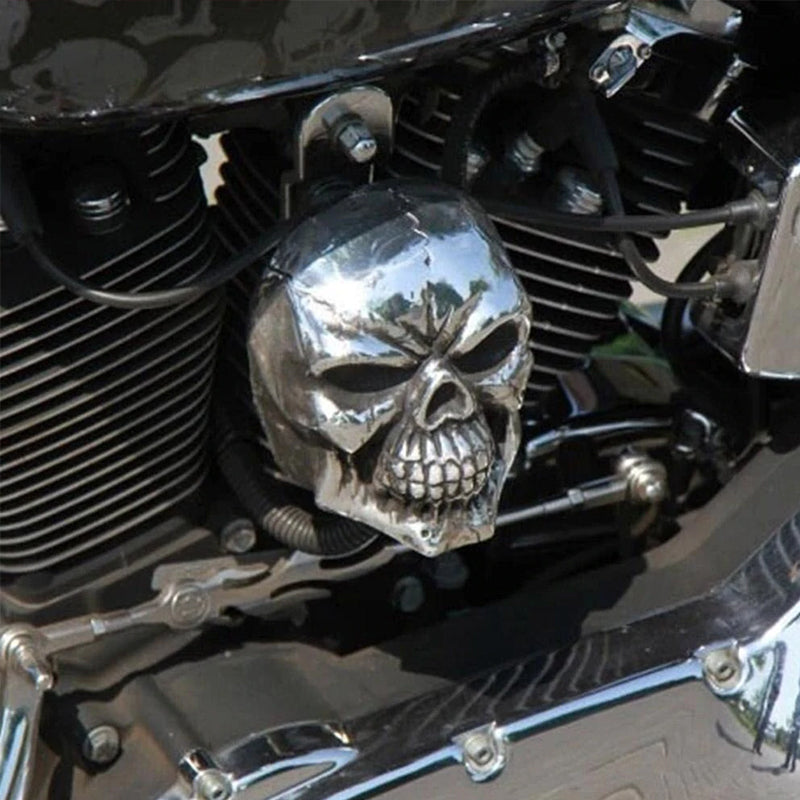 Motorcycle Skull  Horn Cover