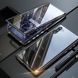 Samsung Case, Magnetic Adsorption Double-sided Tempered Glass Phone Case