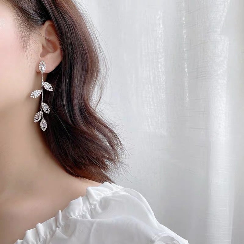 Shiny Crystal Vine Earrings