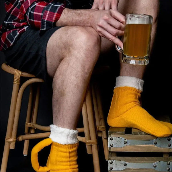 🍺Funny 3D Beer Mug Knitted Hat & Gloves & Socks Gift🎁