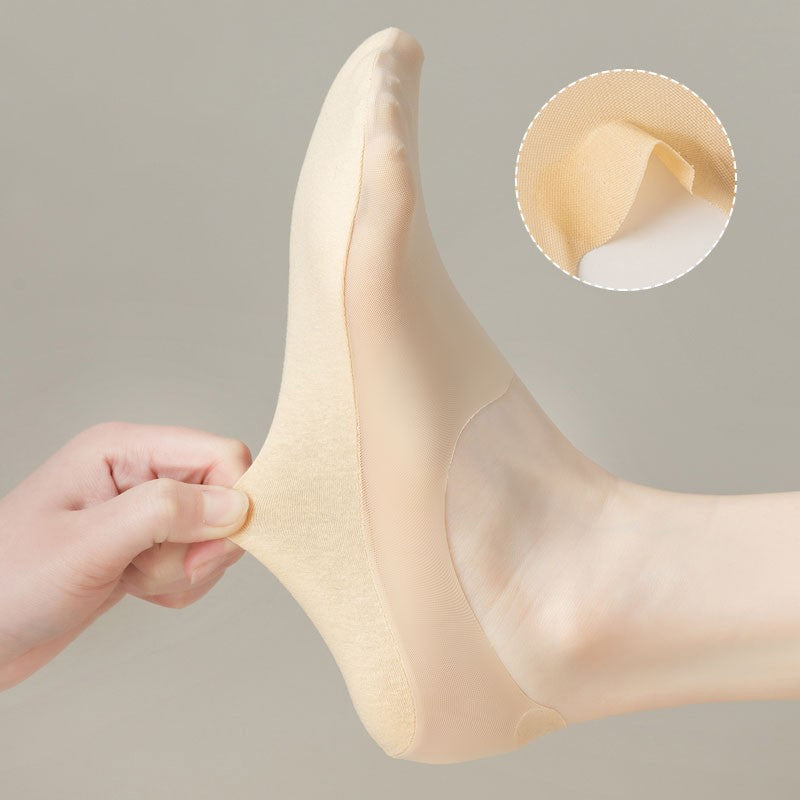Solid Invisible Ice Silk Breathable Socks