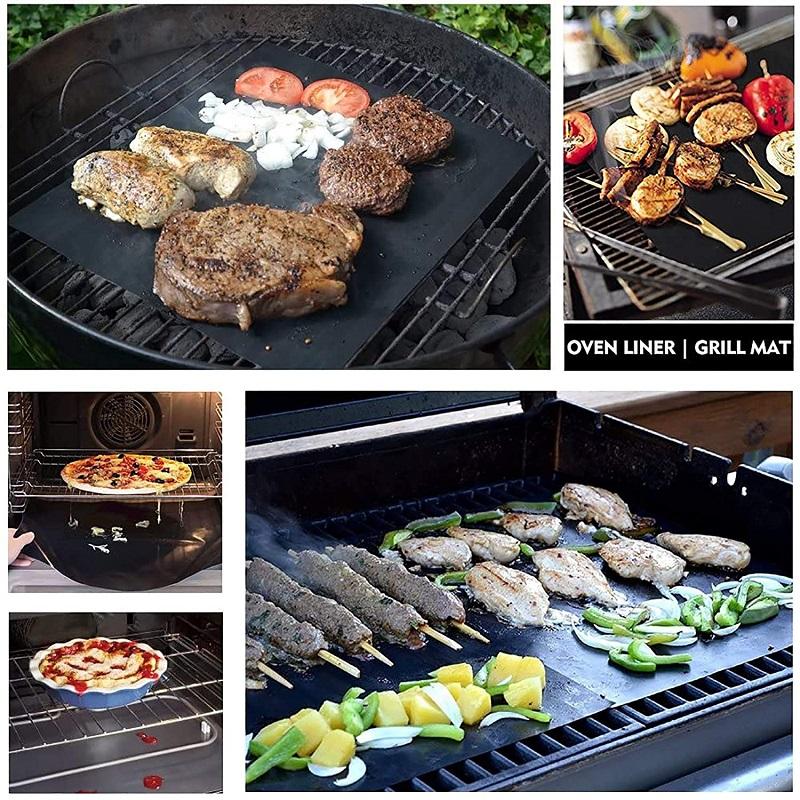 New Cuttable Non-Stick BBQ Grill Mats with Cutting Box