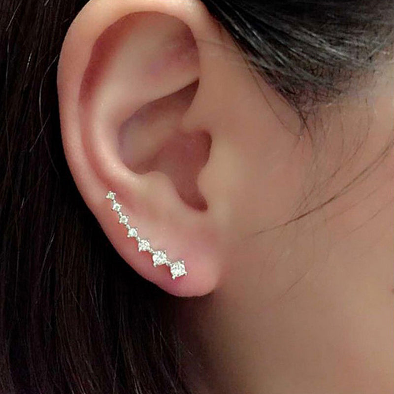 Flashing Seven Star Diamond Stud Earrings