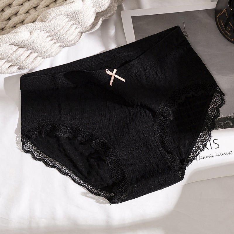 5/7 Pack Women's Bubble Panties Seamless Cotton Mid Waist Antibacterial Underpants
