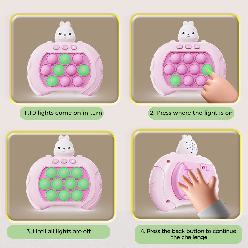 Pop Up Push It Puzzle Game Kids Controller Bubble Sensory Fidget Pocket Toy
