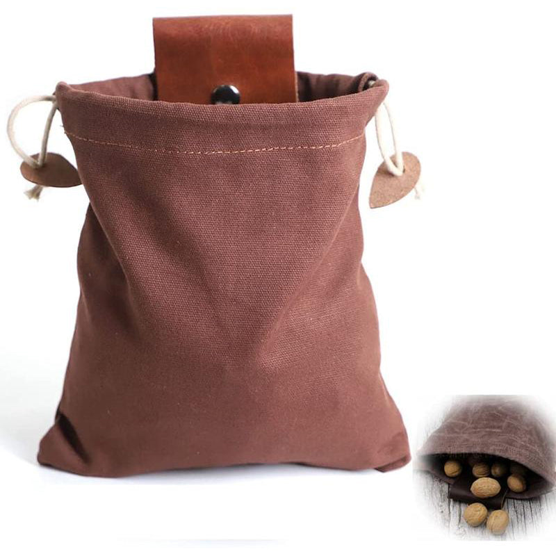 Dimoohome™ Leather and canvas bushcraft bag