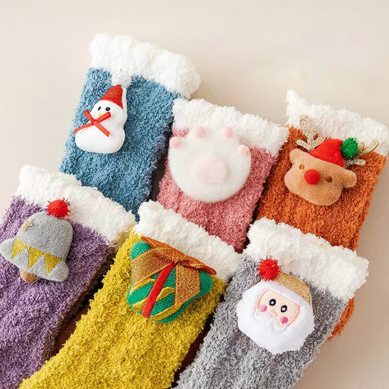 Fuzzy Christmas Holiday Socks
