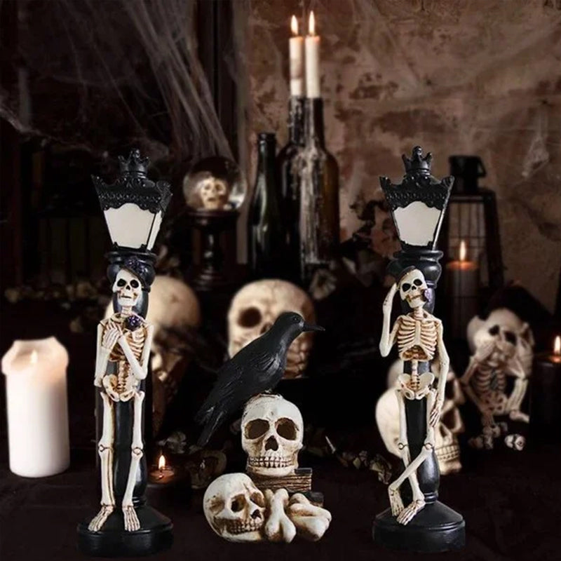 Resin Skeleton Decoration Light & Skull Crow Light