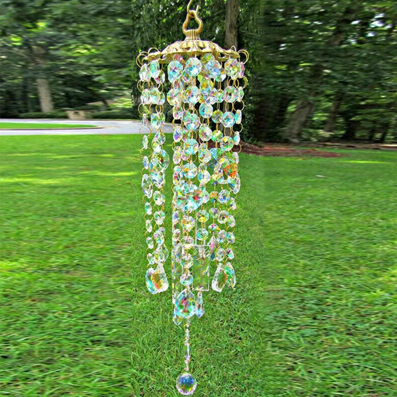 Aurora Crystal Glass Wind Chime