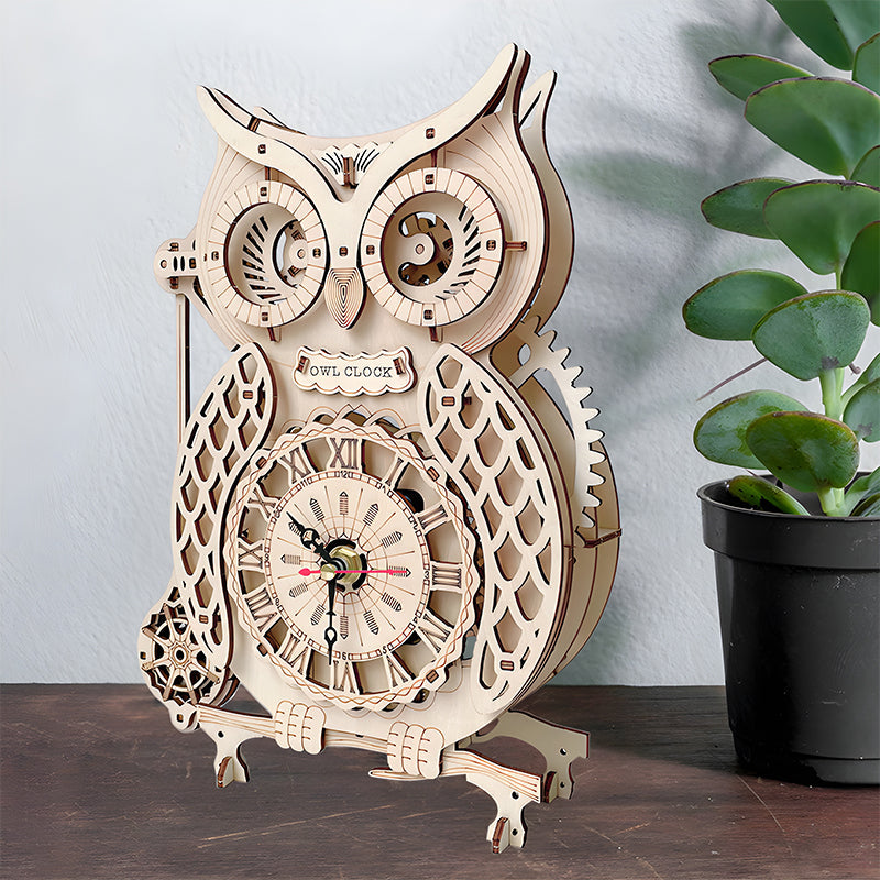 Super Wooden Owl Model Puzzle Set