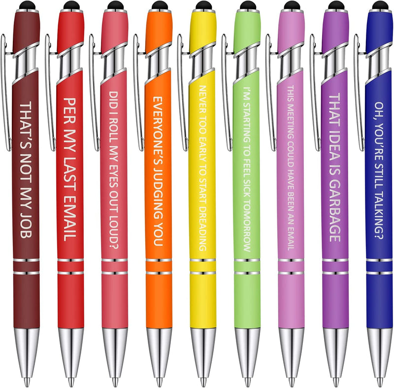 10pcs Funny Office Pens (Black Ink)
