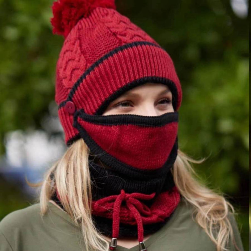 Women's Winter Set - Mask, Hat, Scarf