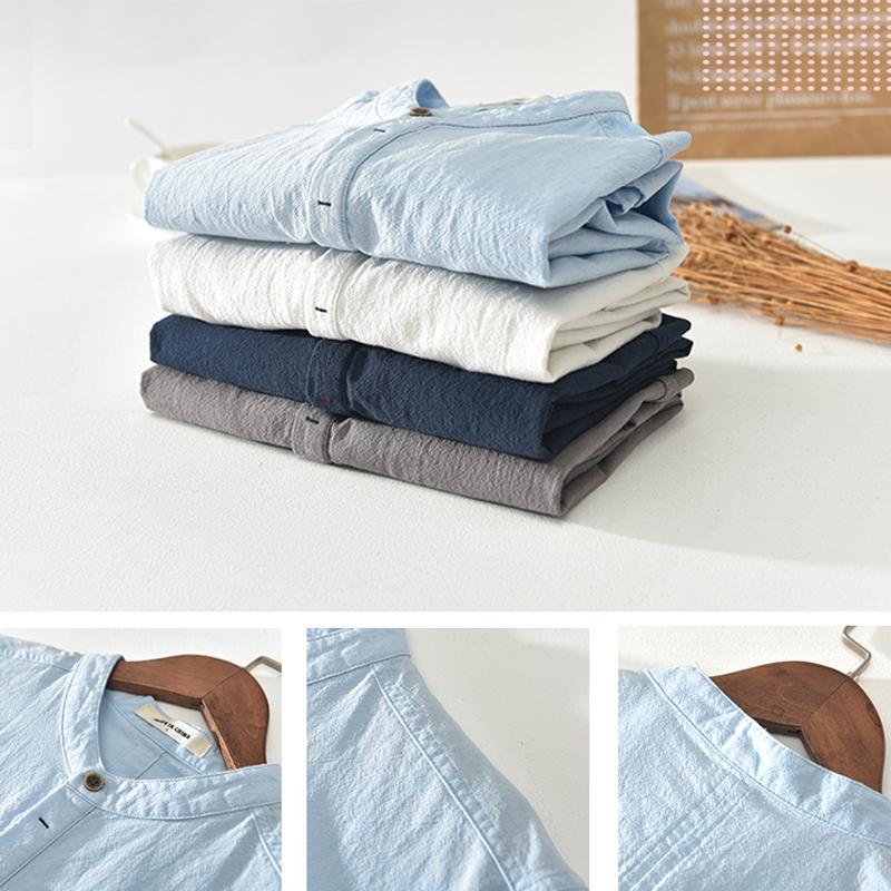 Provence Linen Solid Color Shirt for Men