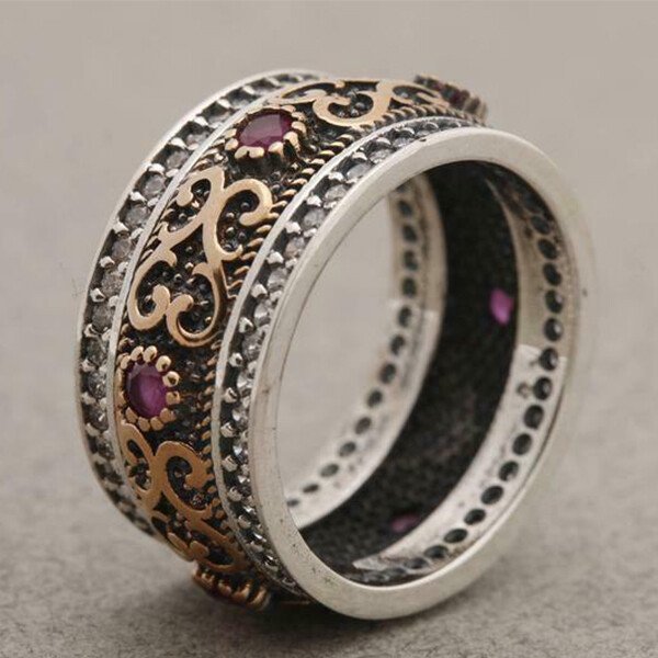 Antique Boho Gemstone Ring
