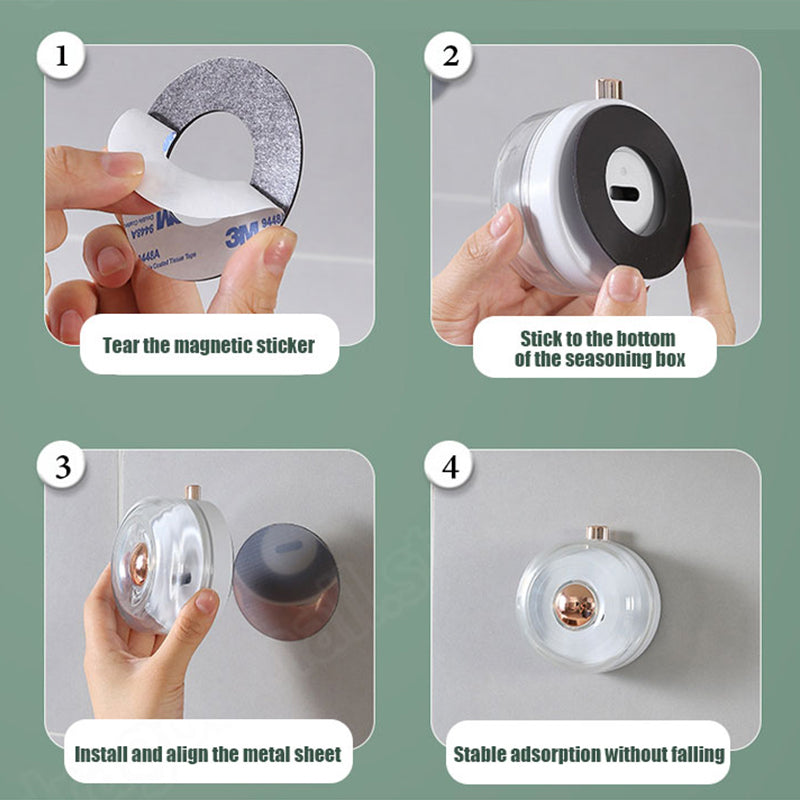 Magnetic Wall-mounted Seasoning Jar