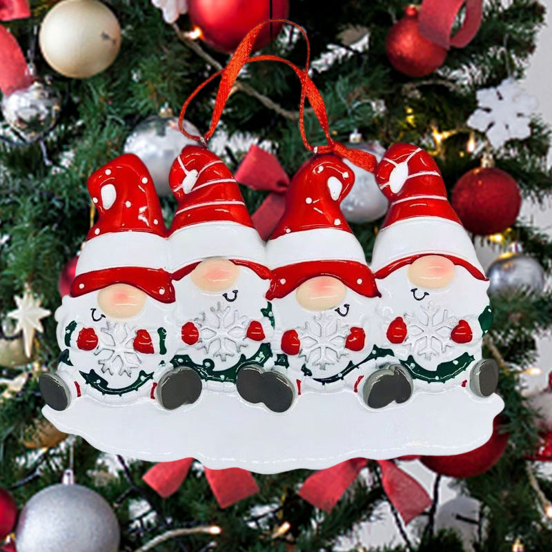 4 Names-Custom Family Christmas Xmas Tree Decoration Ornament with Name-Dwarfs Family