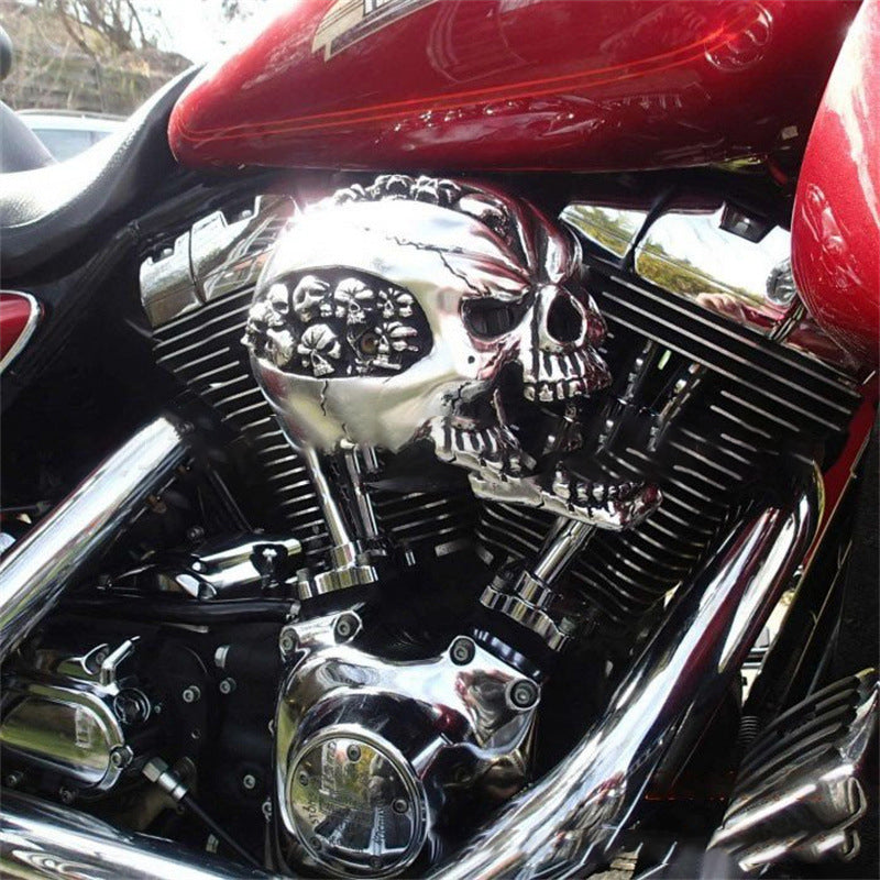 Motorcycle Skull  Horn Cover