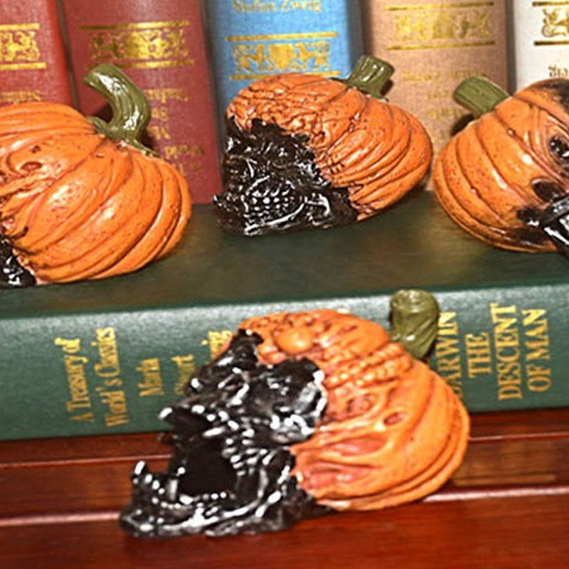 Handmade Evil Pumpkin Skull Halloween Resin Ornament