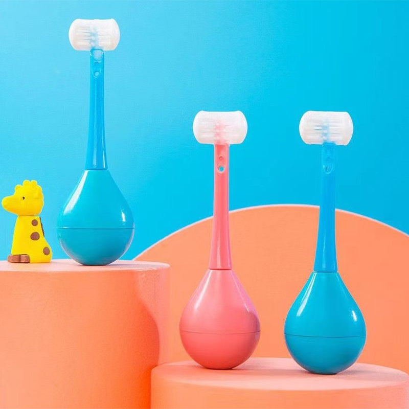 Novelty Cute Tumbler Three-sided Children‘s’ Toothbrush