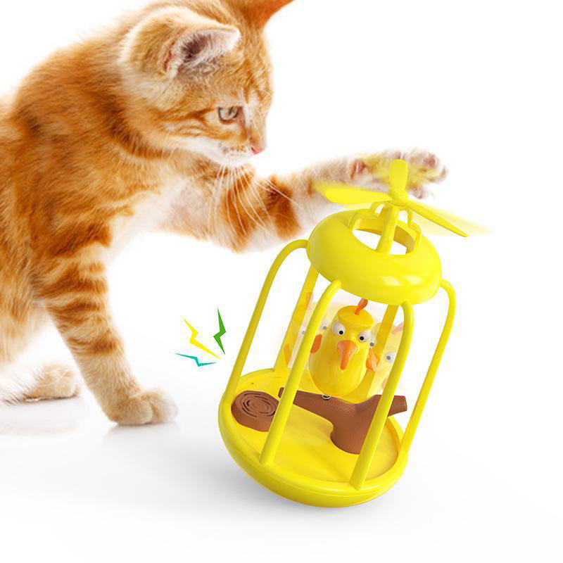 Caged Swing Bird Tumbler Cat Toy