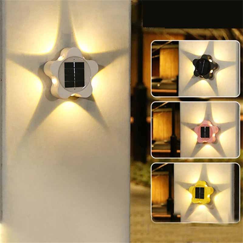 Star-shaped LED Solar Wall Light