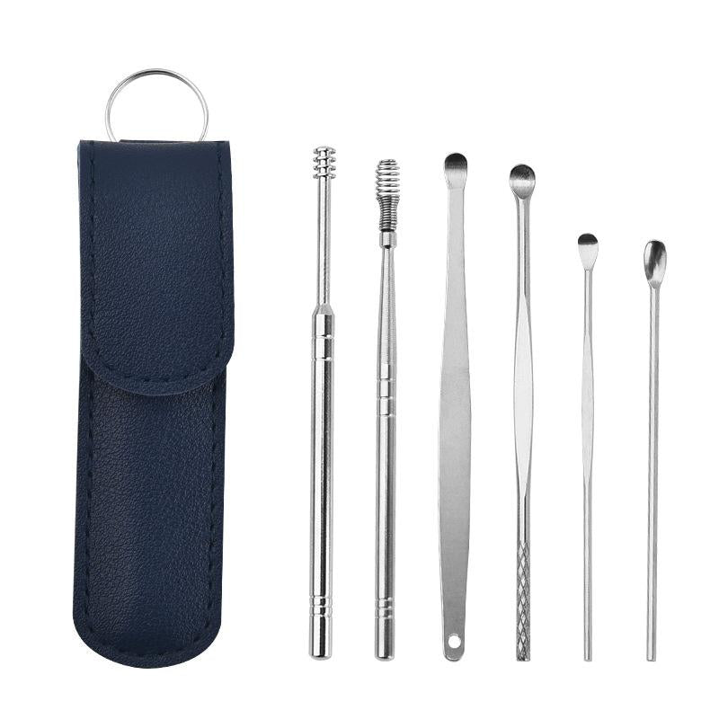 6pcs Innovative Spring Earwax Cleaner Tool Set