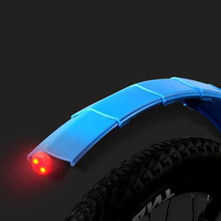 Retractable Bicycle Fenders Set Front and Rear Mountain Road Bike Mudguard with Tail Lights